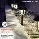 preview thumbnail 5 of 9, Alpine Corporation 17" Tall Super Bright High Lumen Outdoor Solar Powered Pathway Light Stakes, Bronze (Set of 2)