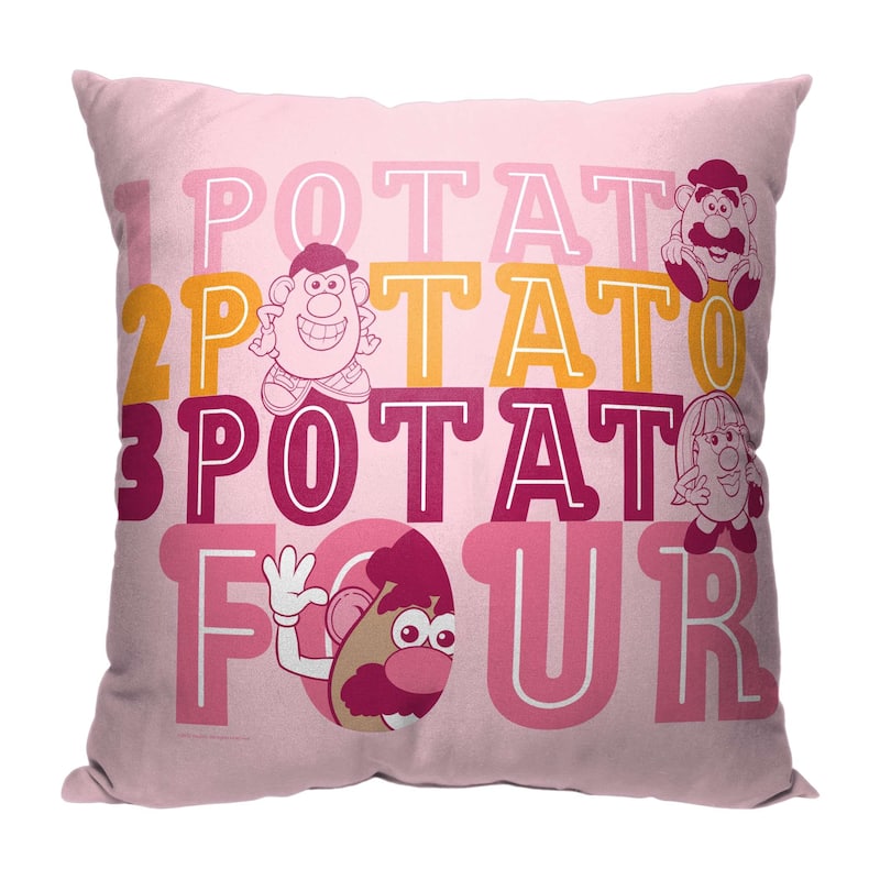 Hasbro Mr. Potato Head 18 Inch Throw Pillow - 18" x 18" - 4 Potato