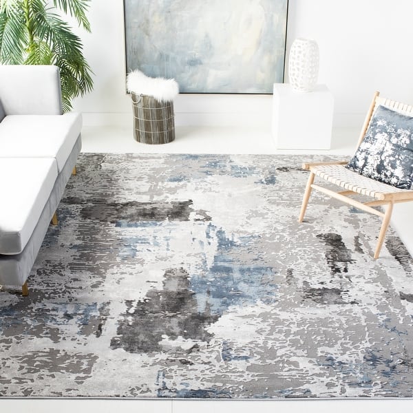 slide 2 of 47, SAFAVIEH Craft Ermina Modern Abstract Rug 12' x 15' - Grey/Blue - Rectangle