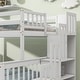 preview thumbnail 4 of 7, Twin Over Full Pine Bunk Bed with Staircase Storage, Drawers, Convertible