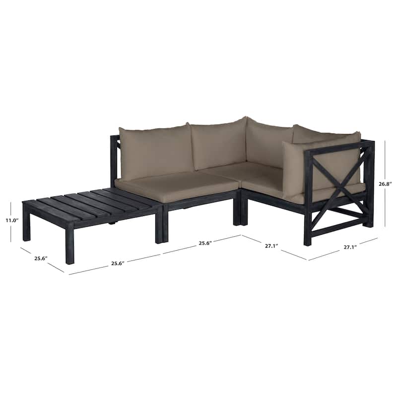SAFAVIEH Outdoor Pietra Modular Sectional - 27W x 27D x 27H