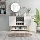 preview thumbnail 3 of 12, Carson Carrington Ingrirud Modern 4-bottle Buffet Server White
