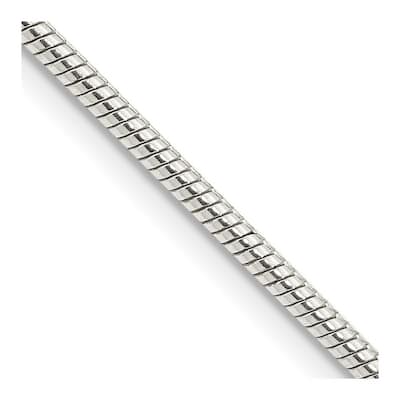 Curata 925 Sterling Silver Solid 2mm Round Snake Chain Necklace (Lobster)