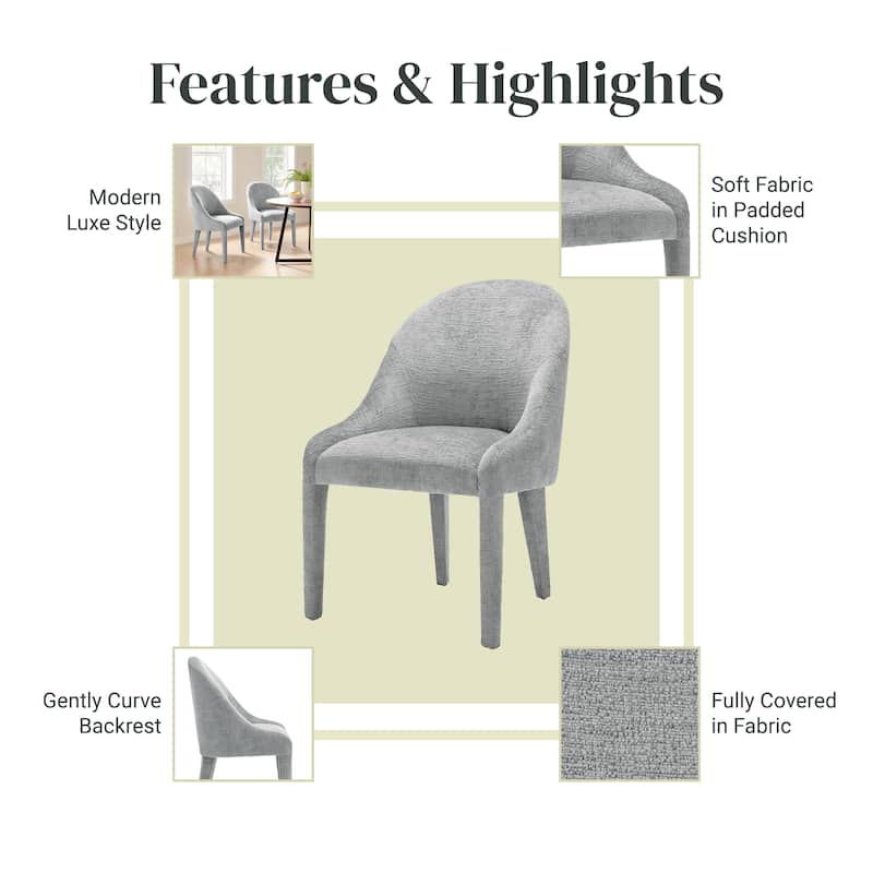 NPD Furniture Stacy Chenille Dining Side Chair