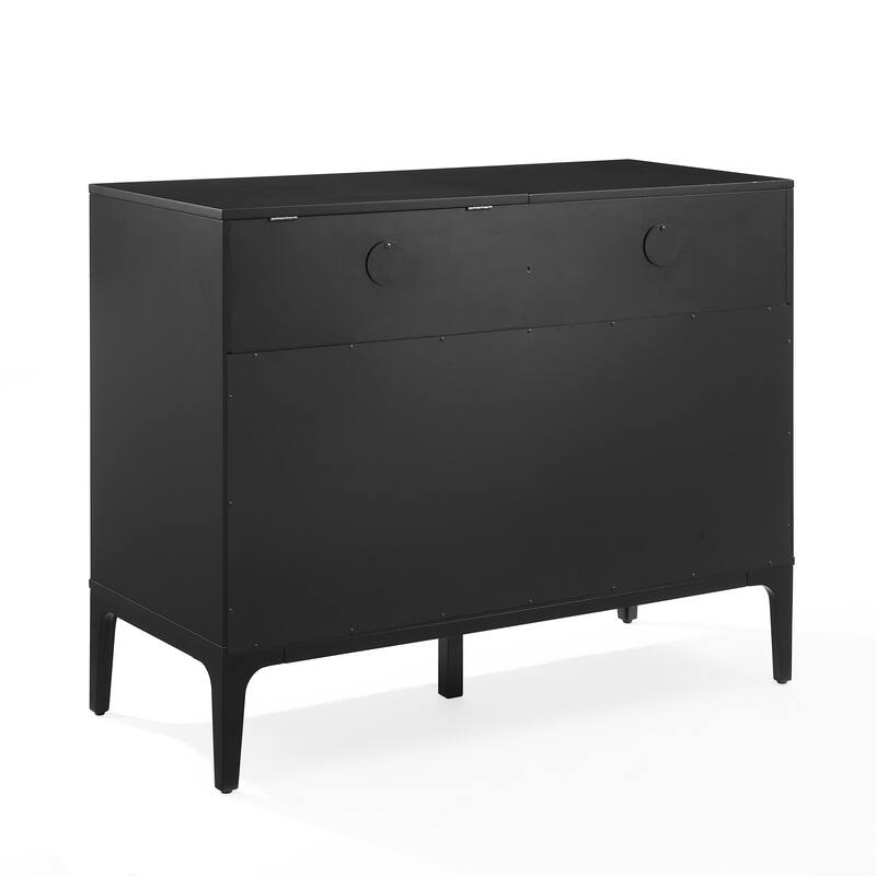 Crosley Asher Large Record Player Cabinet With Vinyl Storage