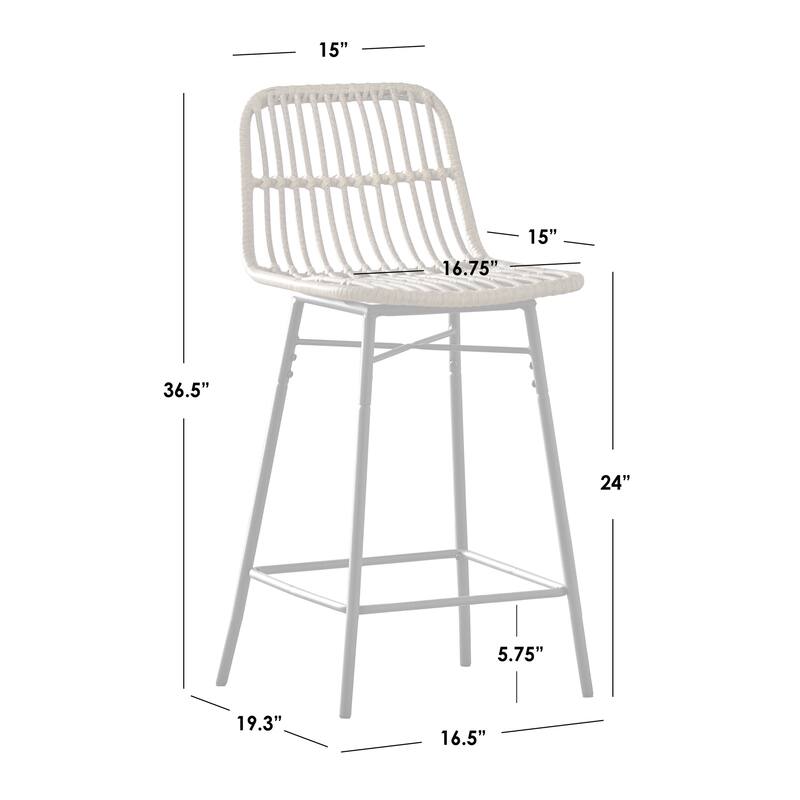 Lifestorey 24-inch Greenville Counter Stool (Set of 2)
