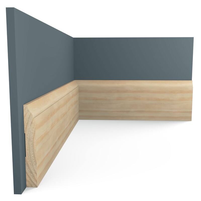 WM620: 9/16-in D x 4-1/4-in W x 96-in L Americraft Solid Hardwood Stain Grade Ogee Base Moulding