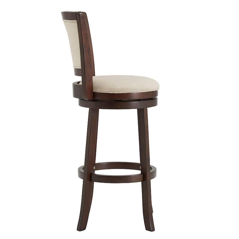 Menas Upholstered Back Swivel Stool by iNSPIRE Q Classic