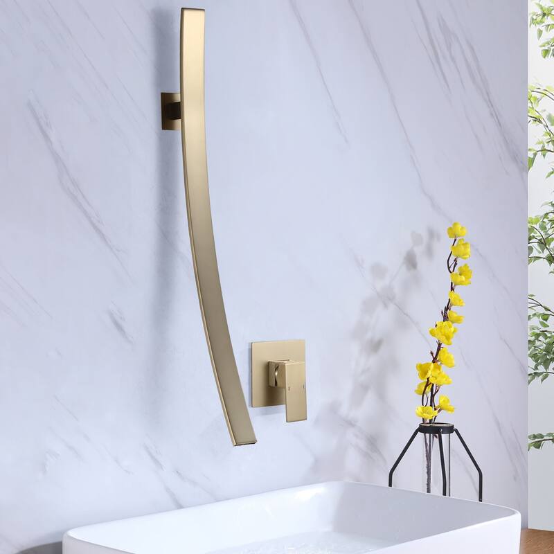 Rbrohant Creative Wall Mounted Waterfall Sink Faucet