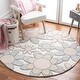 preview thumbnail 1 of 61, SAFAVIEH Handmade Kids Khadijah Floral Wool Rug 5' Round - Ivory/Pink