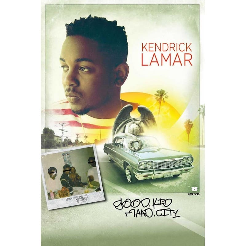Kendrick Lamer Good Kid Mad City Art Poster - 24 x 36 Inch