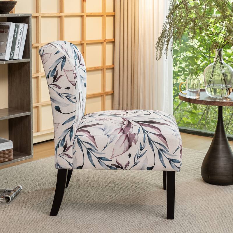 The Curated Nomad Pavilion Upholstered Armless Accent Slipper Chair
