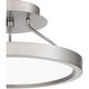 preview thumbnail 5 of 6, Outskirts Integrated LED Brushed Nickel Semi-Flush Mount - Brushed Nickel