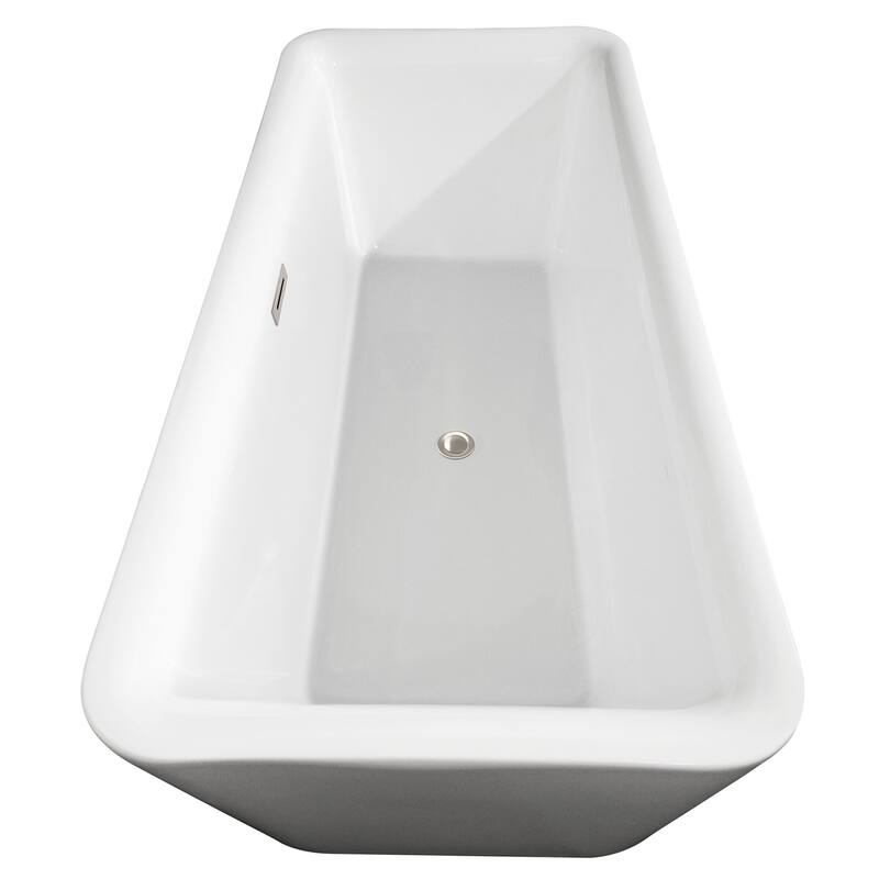 Wyndham Collection Emily 69" Free Standing Acrylic Soaking Tub with