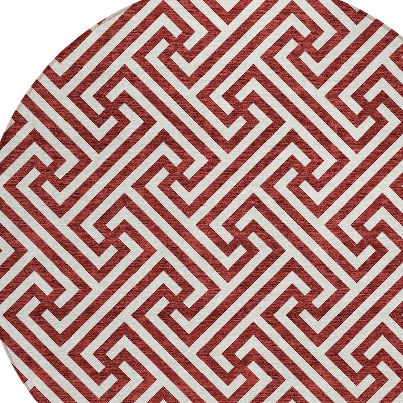 HomeRoots Geometric Transitional Rectangle Outdoor Rug