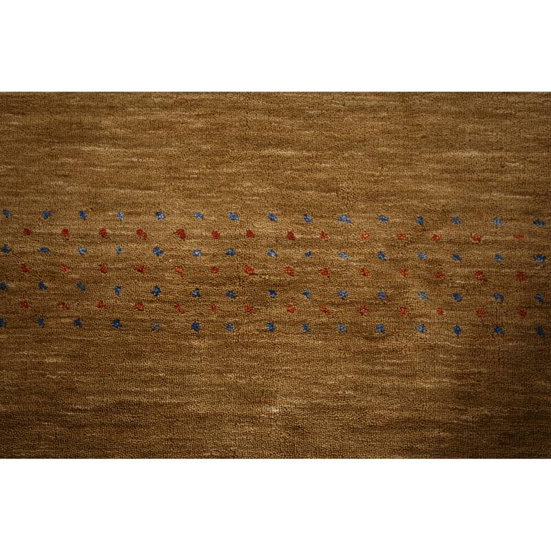 Gabbeh Oriental Accent Rug Hand-Knotted Tribal Wool Carpet - 4'0"x 6'4"