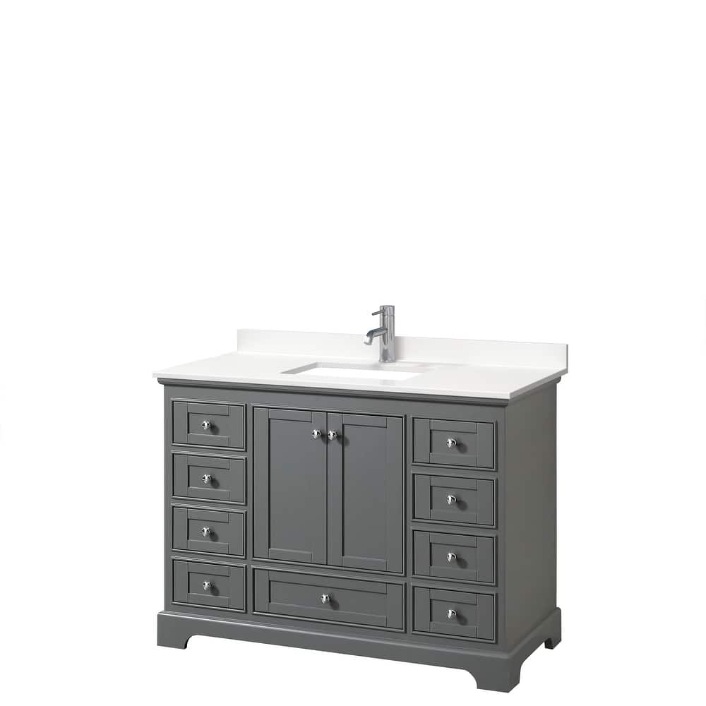 Deborah 48-inch Single Vanity, Quartz Top