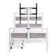 preview thumbnail 21 of 22, Twin Metal Platform Bed with 2 Storage Drawers & Rotatable TV Stand