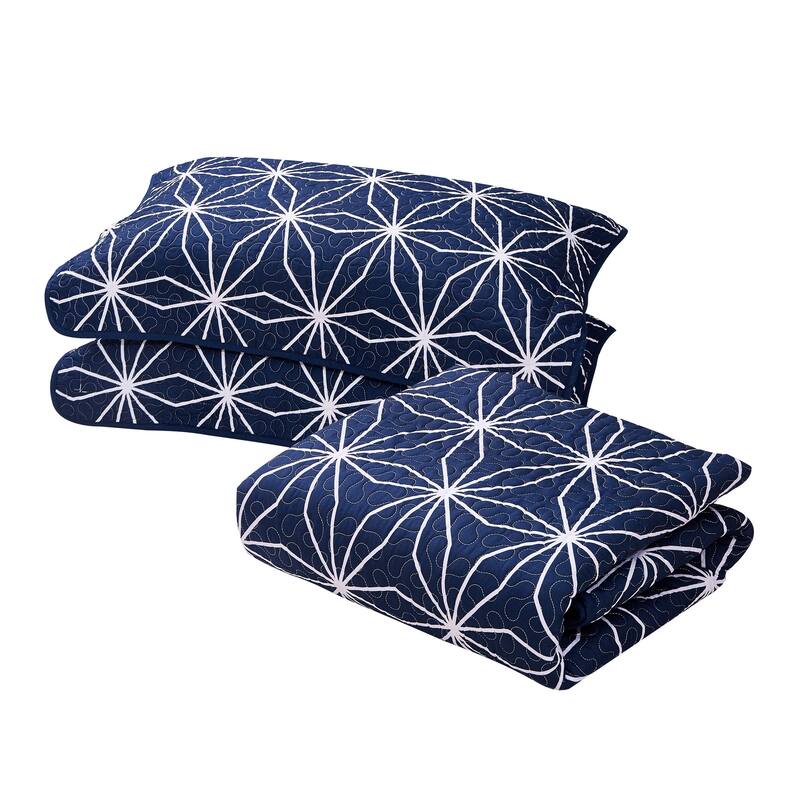 Home Soft Things Memphis 7 Piece Printed Microfiber Quilts Set
