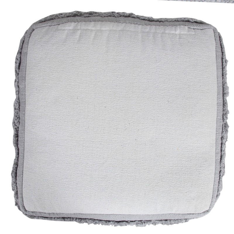 18" Cotton Striped Pouf Ottoman for Living Room, Bedroom or Office