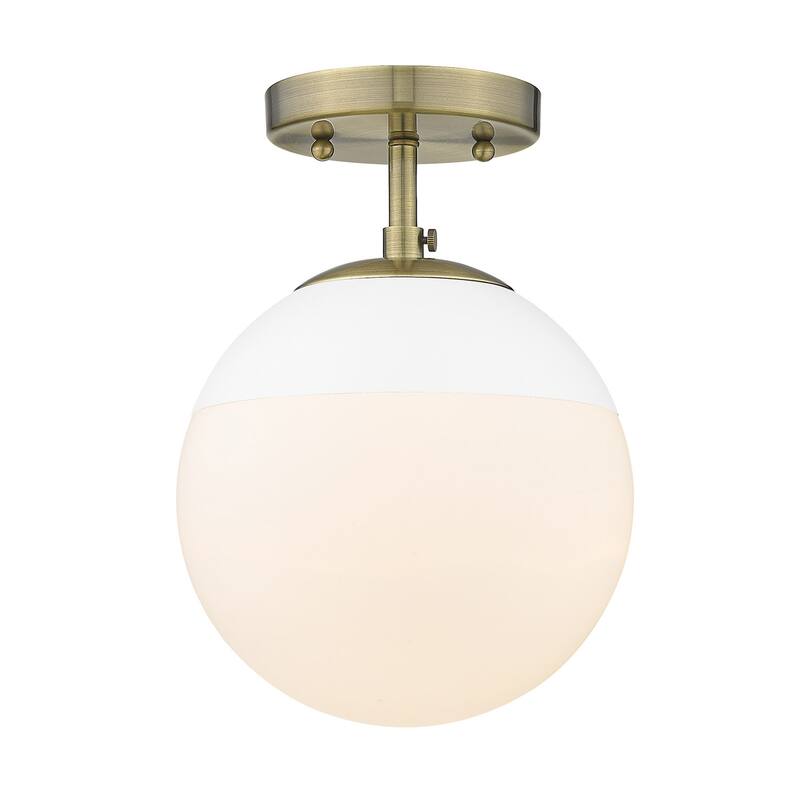 Dixon Mid-Century Modern Semi-Flush Orb