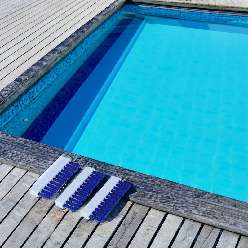 Pack of 3 Blue Short Replacement Brushes For Swimming Pools Spas 3.25