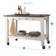 preview thumbnail 9 of 7, Cottonvile Two Tone Kitchen Cart on Casters by Greyson Living