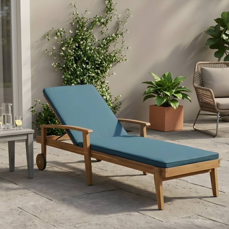 Elegant Rosewood Adjustable Recliner Chair Durable Hardwood - Blue