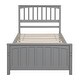 preview thumbnail 1 of 16, Wood Platform Bed with Headboard & Footboard - Twin Size, Durable Design