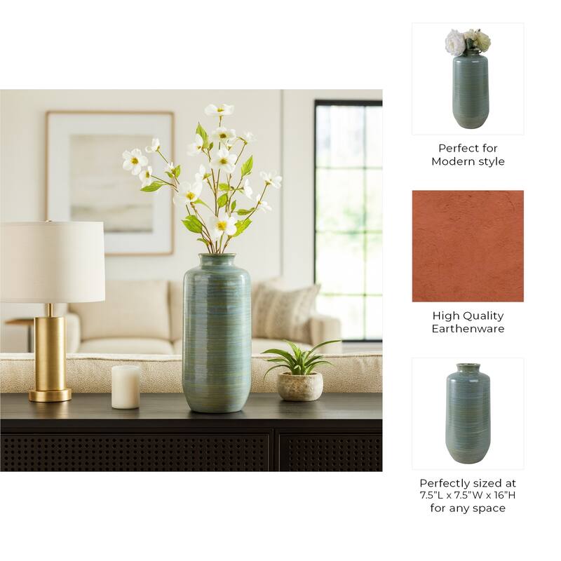 Decorative Vase - Green Ceramic Minimalist