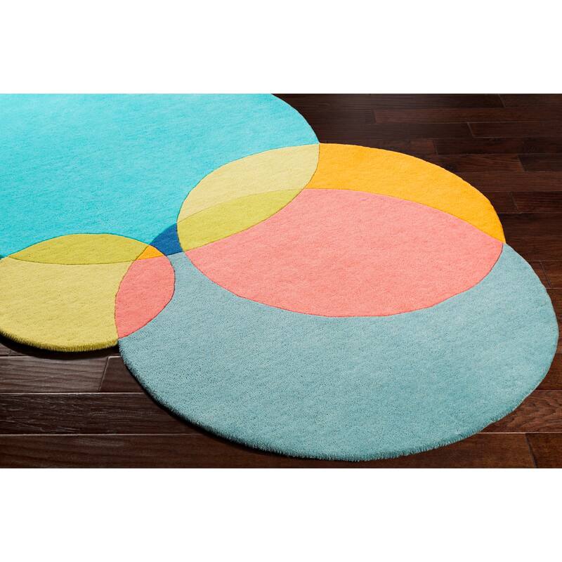 Livabliss Martela Handmade Mod Geometric Wool Area Rug