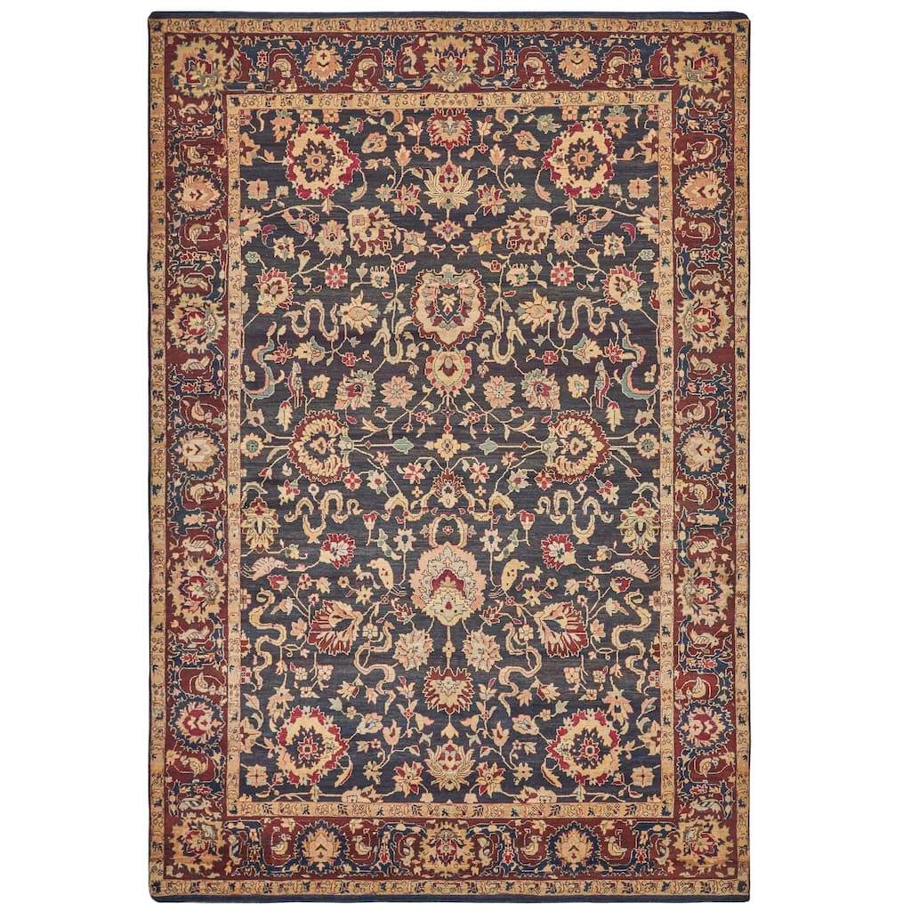 EXQUISITE RUGS ONE-OF-A-KIND Rare Antique Weave Agra Hand Knotted Brown Rug - 10'x14'3" - 10'0"x14'3"