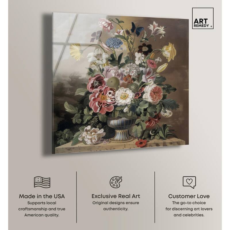 Classical Dream Vase Acrylic by Art Remedy, Ready to Hang