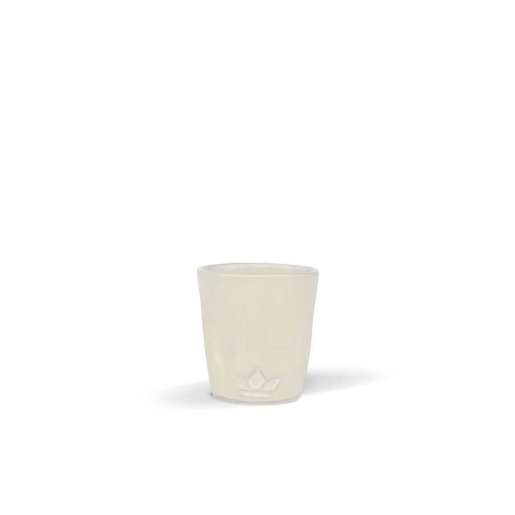 Dented Cup Ceramic - Set of 4 White