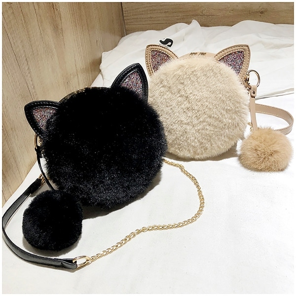 cat fur purse