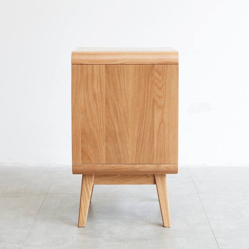 Pure Solid Wood Bedside Cabinet Modern Simple Nightstands Oak Bedside Cabinet Nordic Bedroom Solid Beech Storage Cabinet