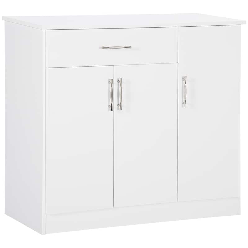 HOMCOM Modern Kitchen Sideboard, Buffet Table with Adjustable Shelves