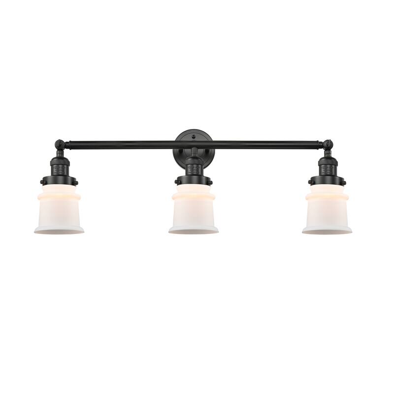 Innovations Lighting Canton - 3 Light 30" Bath Vanity Light - Matte White/Matte Black