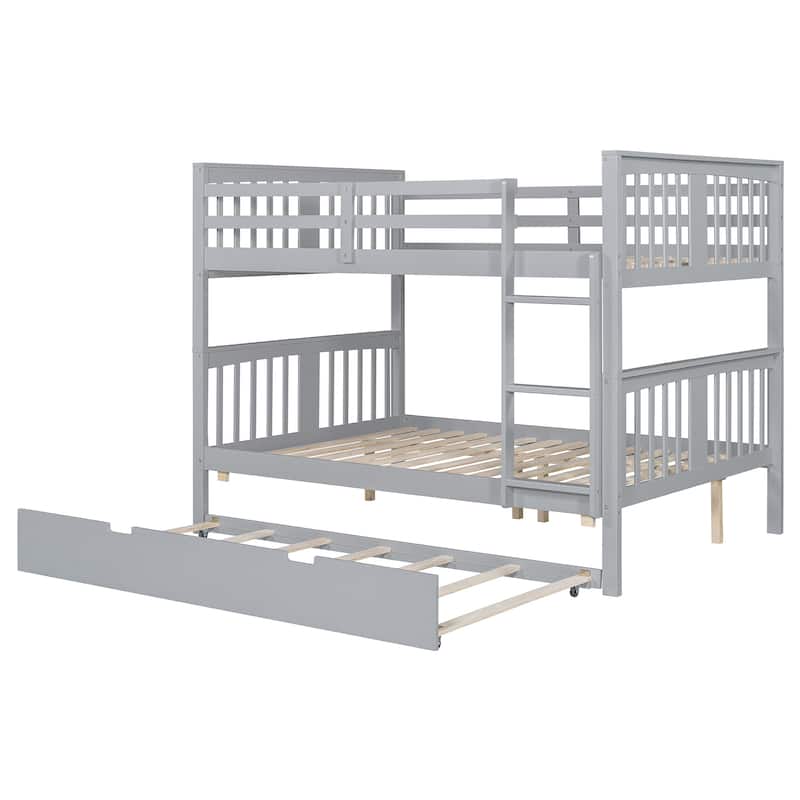 Full over Full Bunk Bed with Twin Size Trundle