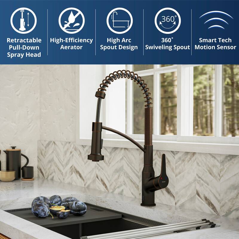 Karran Scottsdale Touchless Single-Handle Pull-Down Sprayer Kitchen Faucet