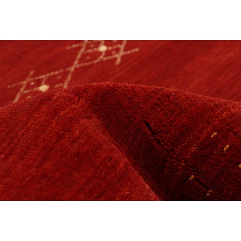 Kashkuli Gabbeh Red Rug 4'3" x 5'10" - 4'3 x 5'10