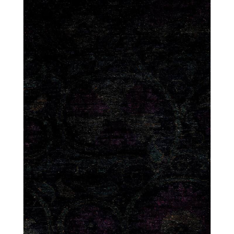 Vibrance One-of-a-Kind Hand-Knotted Area Rug - Black, 6' 4" x 8' 9" - 6' 4" x 8' 9"