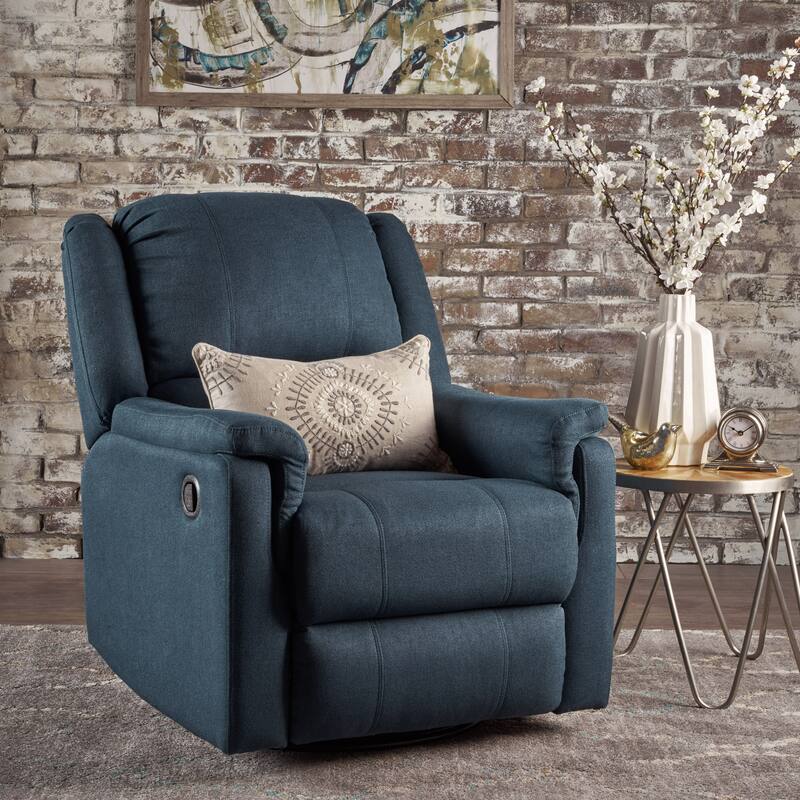 Swivel Glider Recliner Chair for Adults, Upholstered Fabric Rocking Recliner, Nursery Accent Chair Lounge Recliner