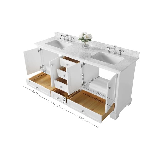 dimension image slide 14 of 25, Ancerre Designs Audrey Bathroom Vanity Set