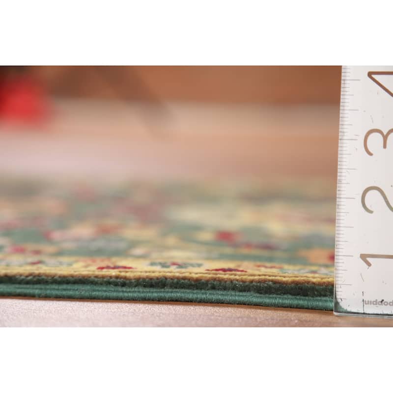 Green Floral Kazak Oriental Foyer Rug Hand-Knotted Wool Carpet - 2'0" x 3'0"