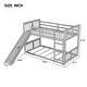 preview thumbnail 7 of 5, Twin Over Twin Size Bunk Bed with Slide and Ladder