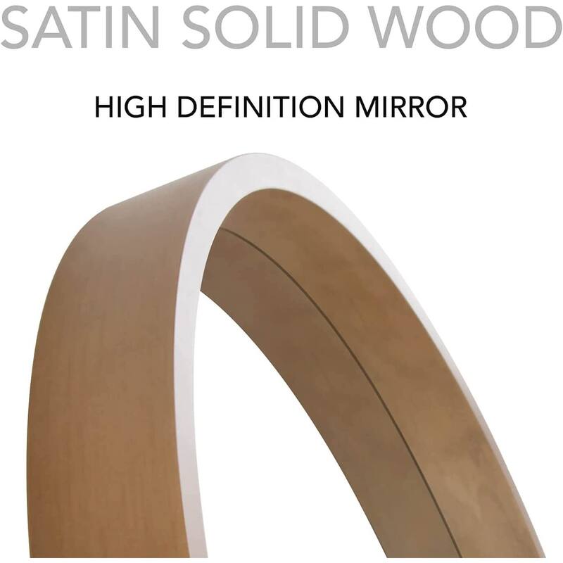 High Quality Wooden Frame Farmhouse Traditional Style Round Wall Mirror