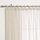preview thumbnail 27 of 39, Aurora Home Textured Faux Linen Tie Top Curtain Panel Pair - 84" & 96"