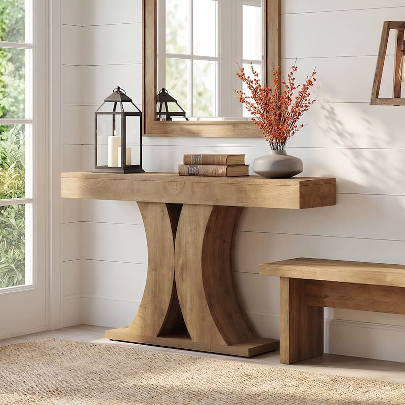 59" Farmhouse Console Table for Living Room, Hallway, Entrance