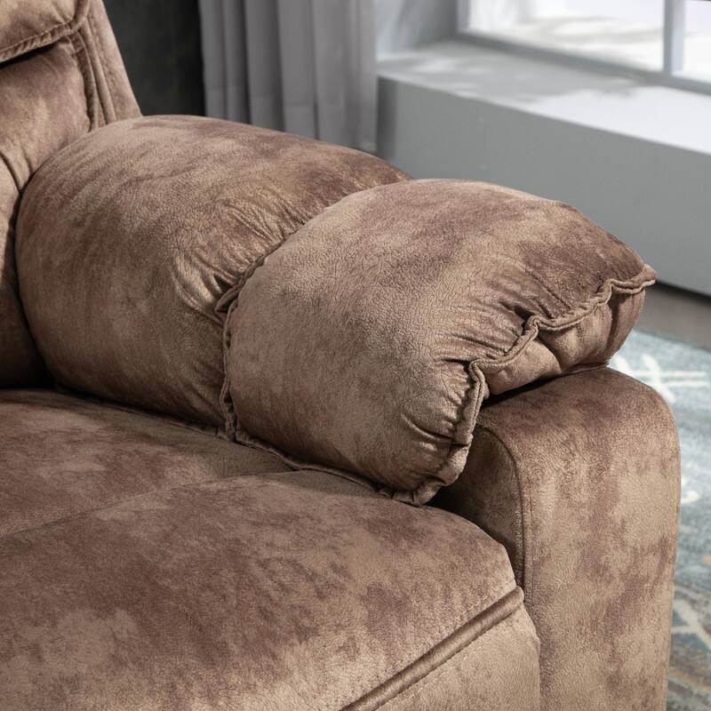 Extended Footrest Comfort Chenille Power Lift Recliner with Massage and Heat